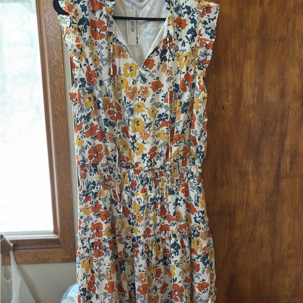 Floral Print Sleeveless Dress